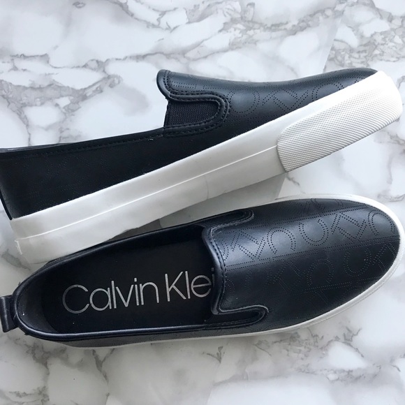 calvin klein women's slip on sneakers
